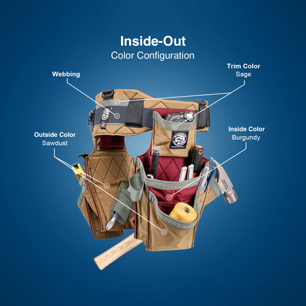 Carpenter Side-By-Side Tool Belt Setup - Inside-Out - Image 15